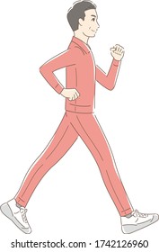 Illustration of a walking man