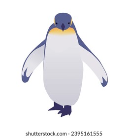 Illustration of walking penguin, Vector illustration