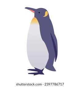 Illustration of walking penguin, Vector illustration