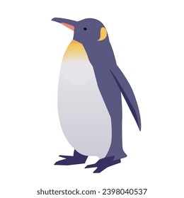 Illustration of walking penguin, Vector illustration