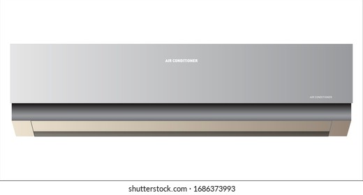 Illustration of wall air conditioner, with white background vector