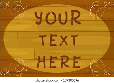 Illustration of a wall with text