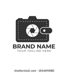 Concepto del logotipo de la cámara de la cartera de ilustraciones