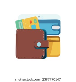 illustration of a wallet with a credit card