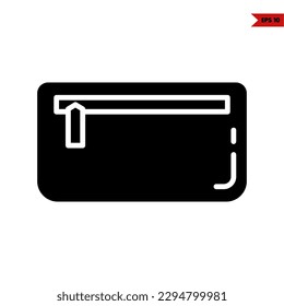 illustration of wallet glyph icon 