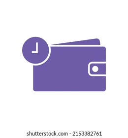 illustration of wallet icon, payment later, shopping, debt.