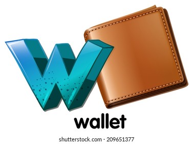 Illustration of a wallet on a white background