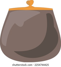 illustration of a wallet is a type of place to store money, either change or banknotes and other valuables.