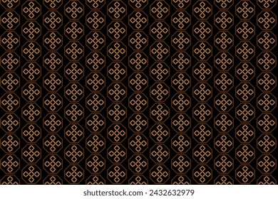 Illustration wallpaper, Abstract Geometric Style. Repeating Sample square in octagon on black background.