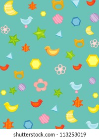 illustration of wallpaper baby toys