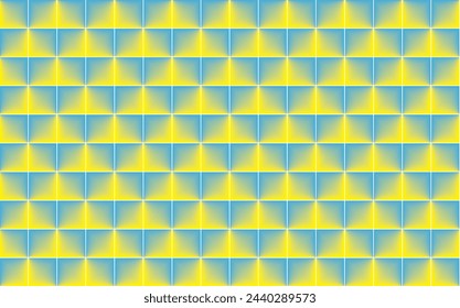 Illustration wallpaper, pattern yellow and blue layer in square background.