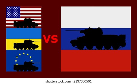 Illustration of the war between Russia and Ukraine