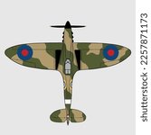 Illustration of war plane vector