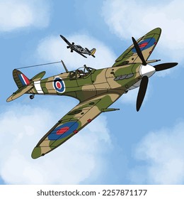 Illustration of war plane vector