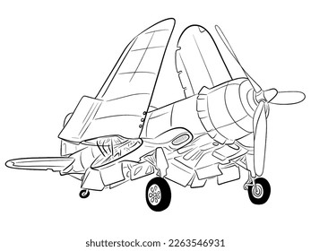 Illustration of war plane vector