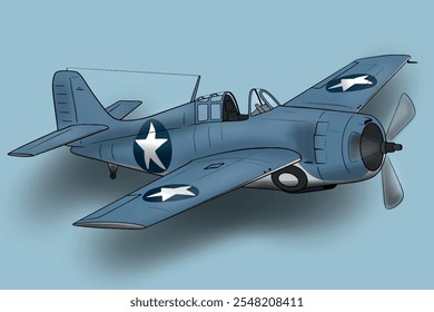 Illustration of war plane vector