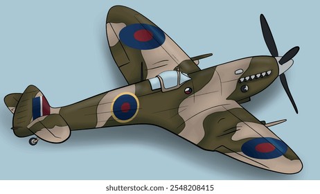 Illustration of war plane vector