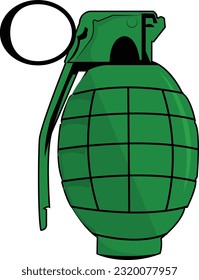 illustration of a war tool called a green grenade
