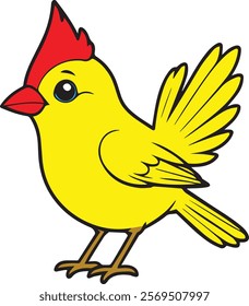 illustration of a warbler bird