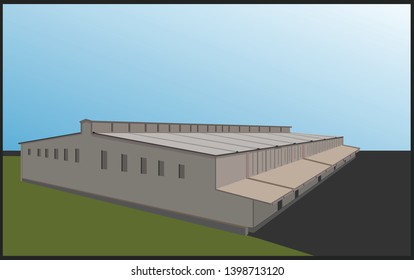 Illustration of Warehouse or store 