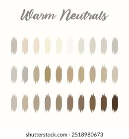The Illustration of Warm Neutrals Color Palette