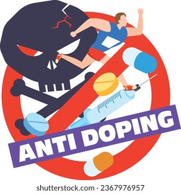 Ilustración para advertir contra el dopaje
