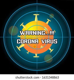 illustration for warning of the corona virus, the virus, China, Wuhan