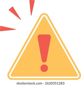 Ilustración de una señal de advertencia, señal de advertencia