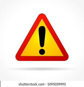 Illustration of warning sign on white background