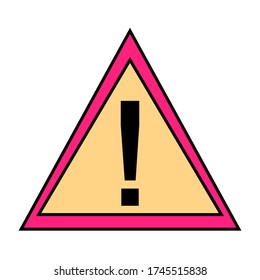 Illustration of warning sign. Vector illustration of a construction tool. White background. Suitable for stickers and logos.