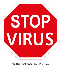Illustration of a warning sign with the word virus - Shutterstock ID 1684458196