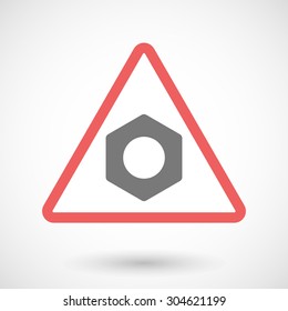 Illustration of a warning signal with 