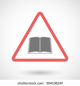 Illustration of a warning signal with a book