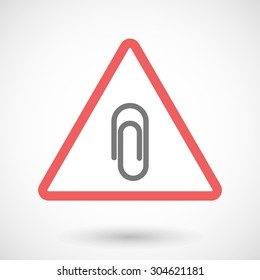 Illustration of a warning signal with a clip