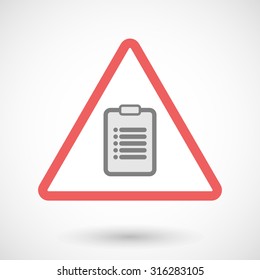 Illustration of a warning signal with a report