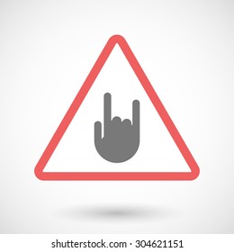 Illustration of a warning signal with a rocking hand