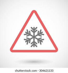 Illustration of a warning signal with a snow flake