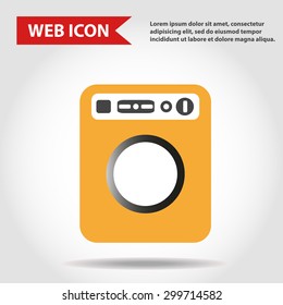 Illustration of washer, washing machine, vector.