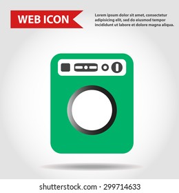 Illustration of washer, washing machine, vector.