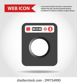 Illustration of washer, washing machine, vector.
