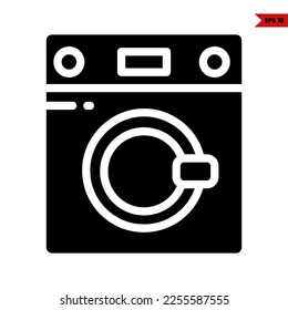 illustration of washing machine glyph icon
