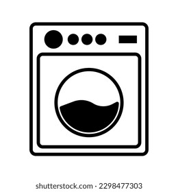 ilustración de la lavadora para el vector de iconos de la lavandería