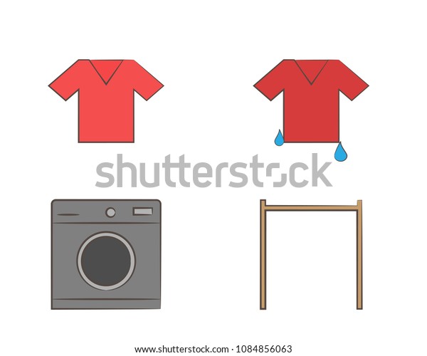 Illustration Washing Machine Vector Color Icon Stock Vector Royalty Free 1084856063