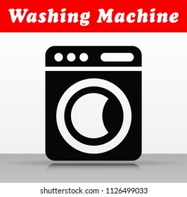 Illustration of washing machine vector icon design