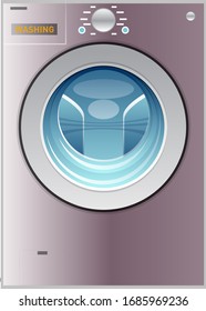 Illustration of washing machine, with white background vector