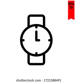 illustration of watch flat icon