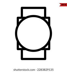 illustration of watch line icon 