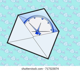 Illustration of the watch in the mail package