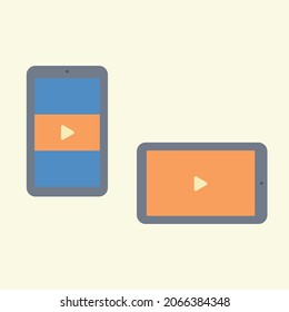 Illustration Of Watching A Video On A Smartphone