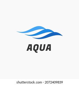 Illustration water Aqua ocean wave icon symbol logo design